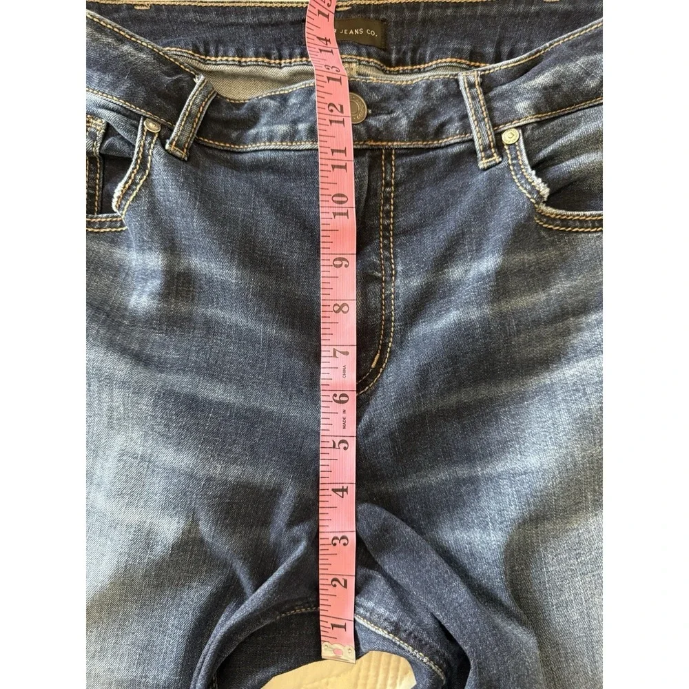 Silver Jeans Avery Straight Stretch Denim Blue Womens 16W High Rise Dark Wash - Picture 14 of 16